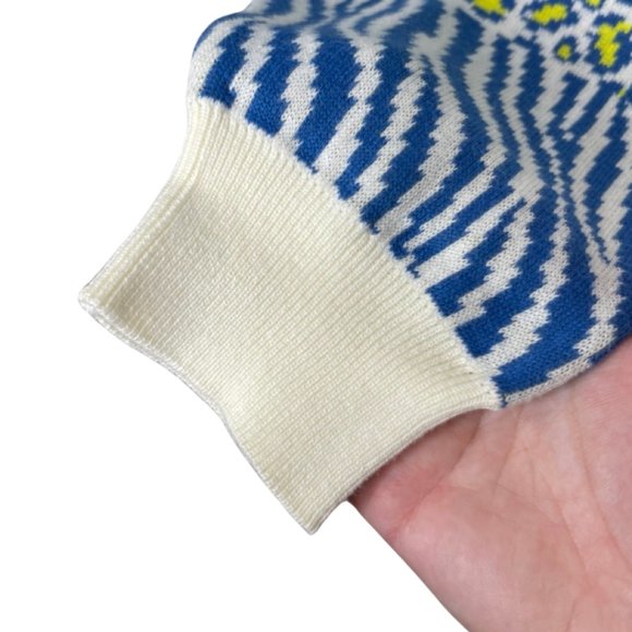 SPIRIT JERSEY | NWT Crew Neck Neon Leopard Print New York Sweater | Size XS & S - Picture 5 of 13